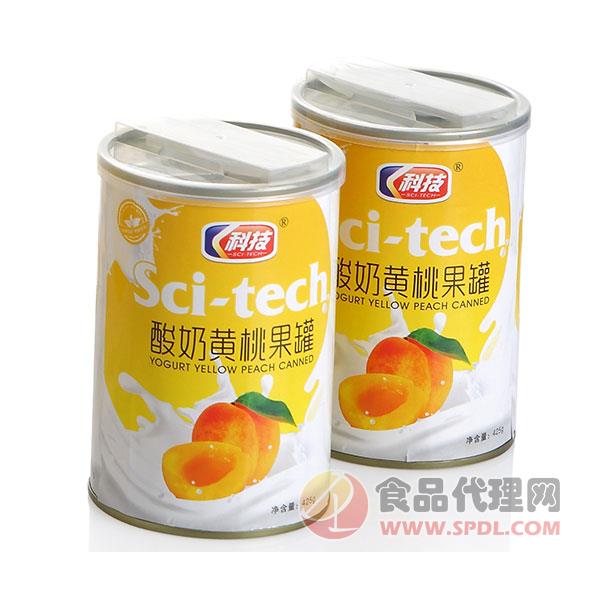 科技酸奶黄桃果罐425g