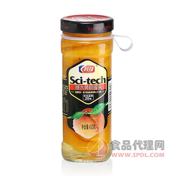 科技糖水黄桃罐头450g