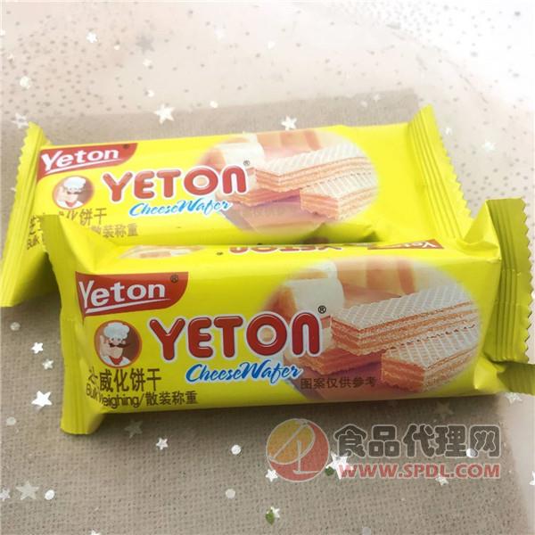 Yeton榴莲威化夹心饼干散装