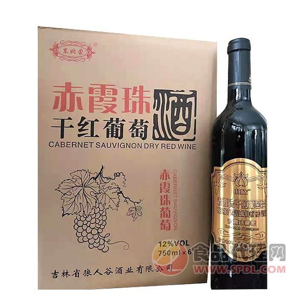 东北蒙赤霞珠干红葡萄酒750mlx6瓶