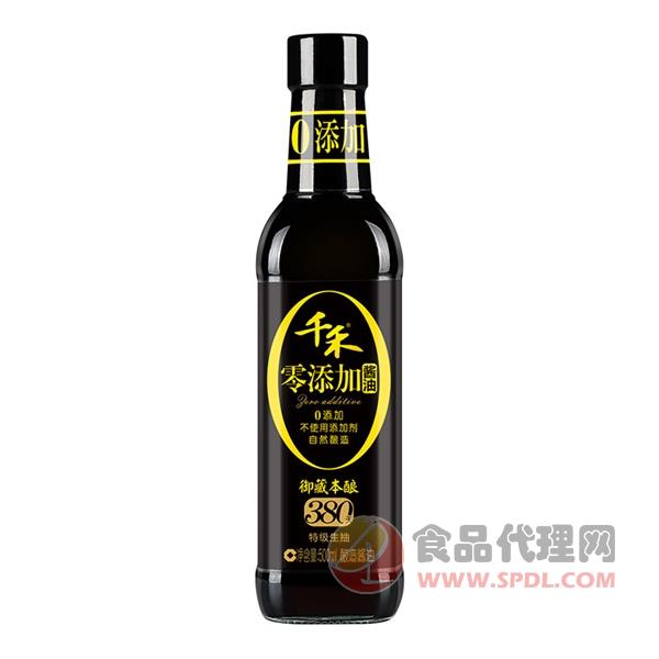 千禾零添加酱油380天500ml