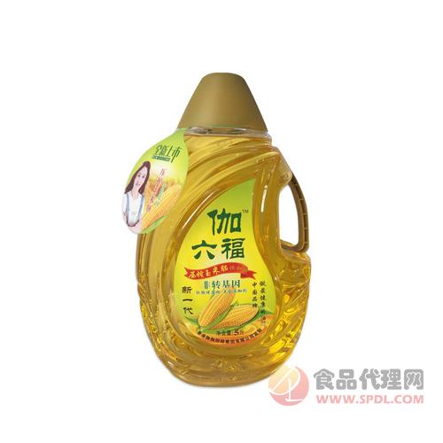 伽六福压榨玉米胚油5L