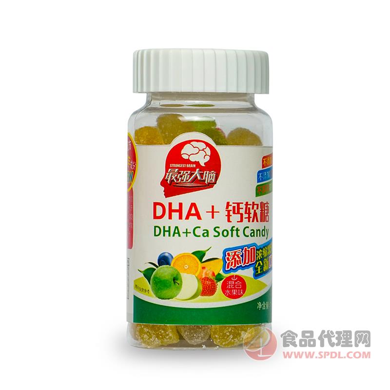 *强大脑DHA+钙软糖混合水果味130g