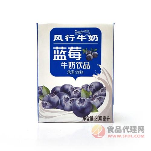 风行蓝莓牛奶饮品200ml