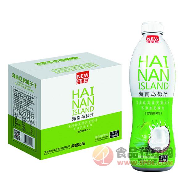 海南岛牌果肉椰子汁清新版1kgx8瓶