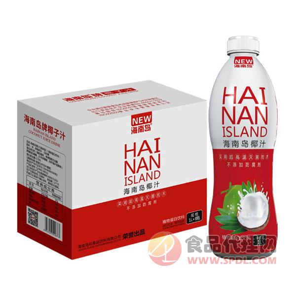 海南岛牌原味椰子汁喜庆版1Lx8瓶