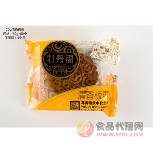 牡丹福清香板栗月饼70g