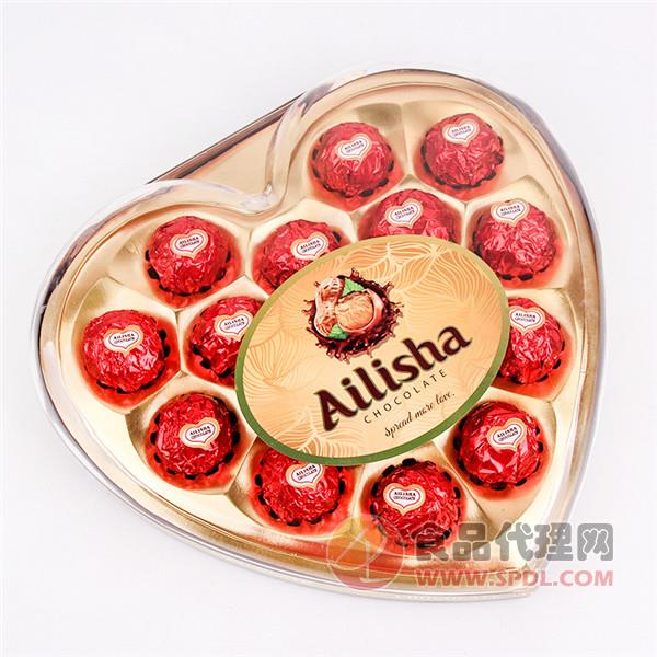 爱丽莎15粒红色心形巧克力盒装