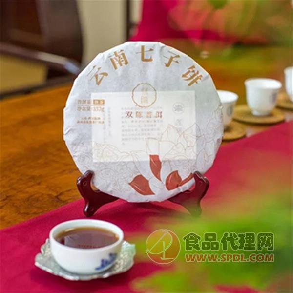 双陈普洱莲饼熟茶357g