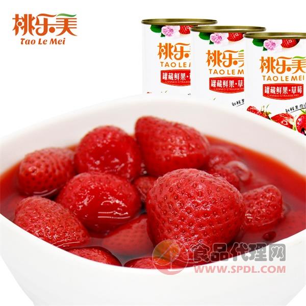 桃樂美草莓罐頭425g