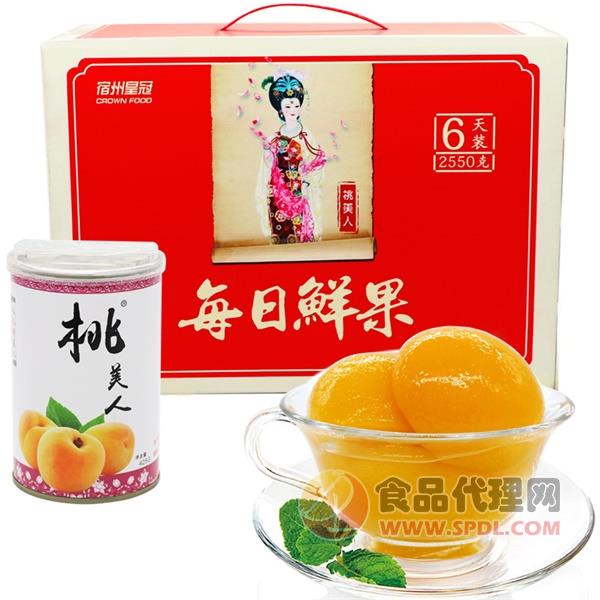 桃美人每日鲜果黄桃罐头礼盒装