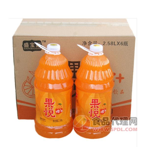 盛宝冠橙汁饮料2.58Lx6瓶