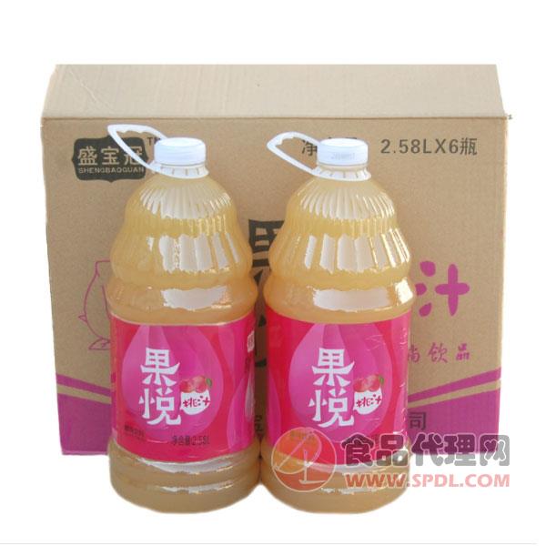 盛宝冠桃汁饮料2.58Lx6瓶