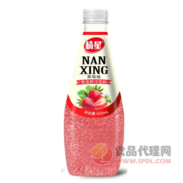 楠星奇亚籽汁饮料草莓味420ml