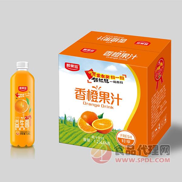 醇果滋香橙果汁1.25Lx6瓶