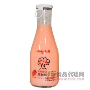 啊啵吃嘚果粒酸奶飲品草莓味280ml