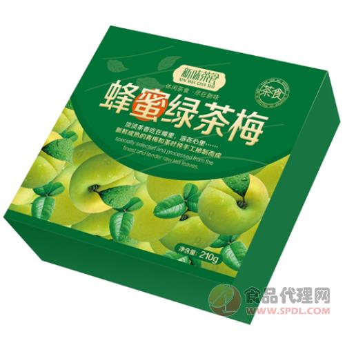 新味茶食蜂蜜绿茶梅210g