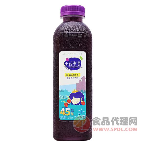 小轻果语蓝莓枸杞复合果汁饮料488ml
