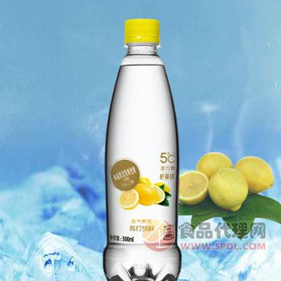 活力恩5℃含气柠檬味苏打饮料500ml