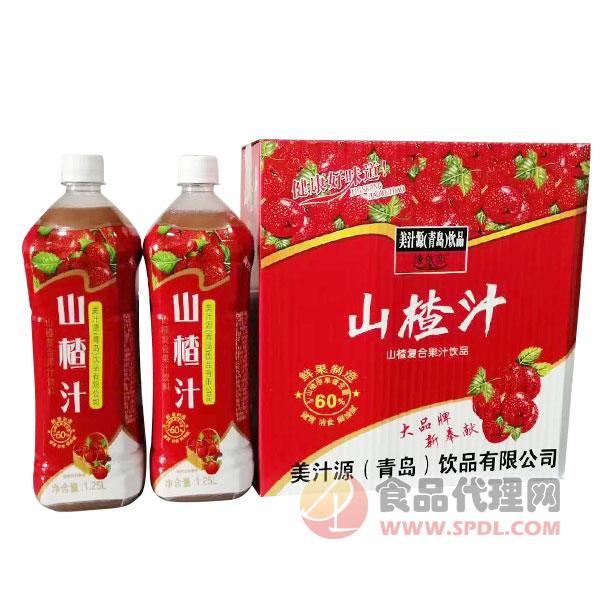 缘依恋山楂汁饮料1.25Lx6瓶
