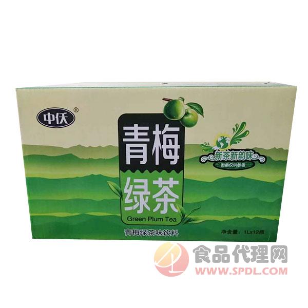 中仸青梅绿茶1Lx12瓶