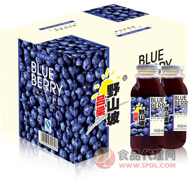 吕梁野山坡Q51蓝莓汁300mlx12瓶