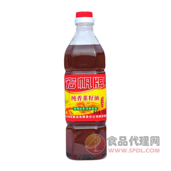 宏帆牌纯香菜籽油900ml