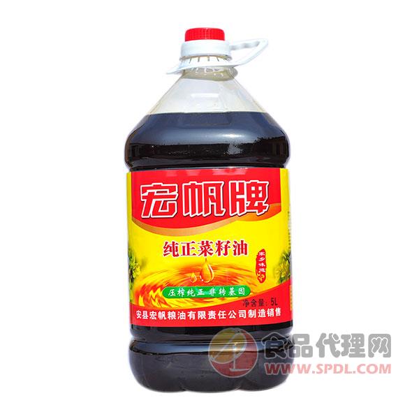 宏帆牌纯正菜籽油5L