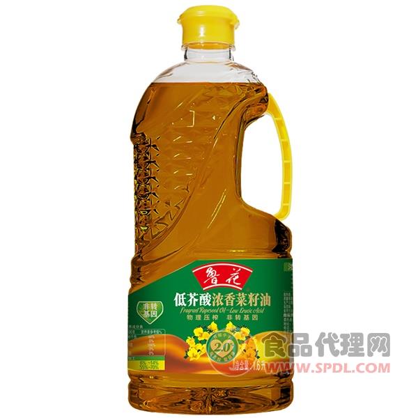 鲁花低芥酸浓香菜籽油1.6L