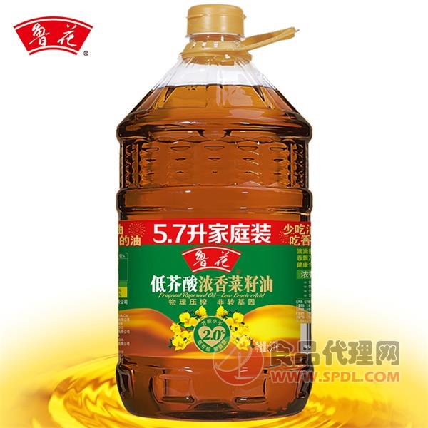 鲁花低芥酸浓香菜籽油5.7L