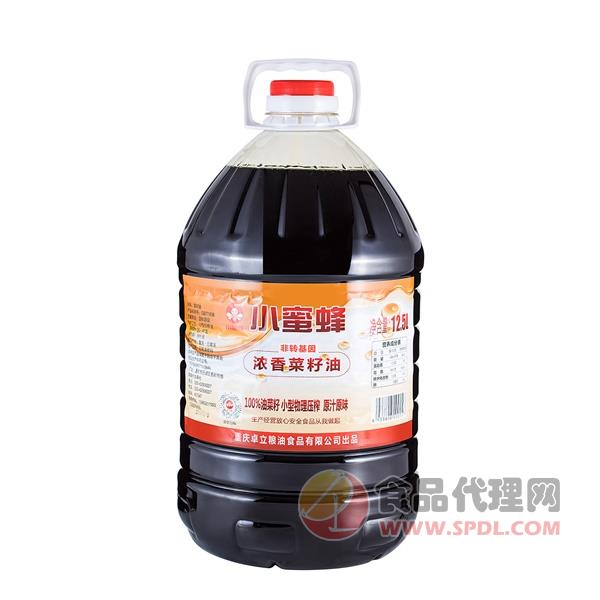 小蜜蜂浓香菜籽油12.5L