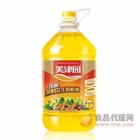 美津园压榨菜籽花生调和油5L