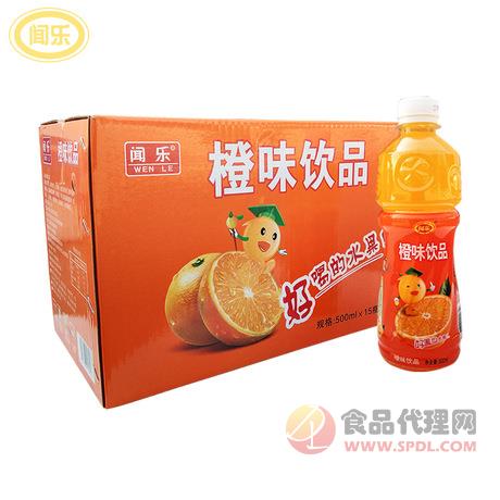 闻乐橙味饮品500mlx15瓶