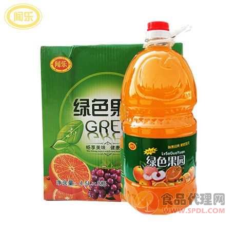 闻乐绿色果园果汁饮料4.5Lx2瓶