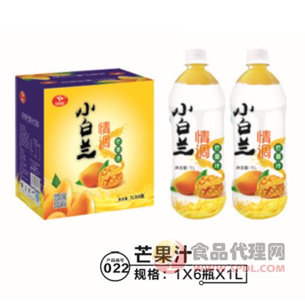 小白兰芒果汁饮料1Lx6瓶