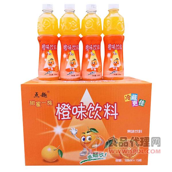点趣橙味饮料500mlx15瓶