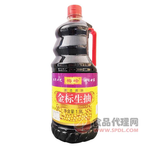 梅峰金标生抽酱油1.9L