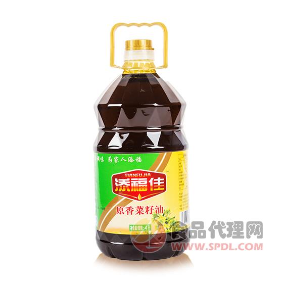 添福佳原香菜籽油4L