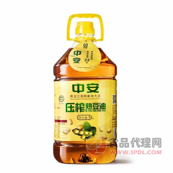 中安压榨熟豆油5L