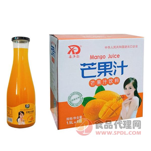 喜多客芒果汁饮料1.5Lx6瓶