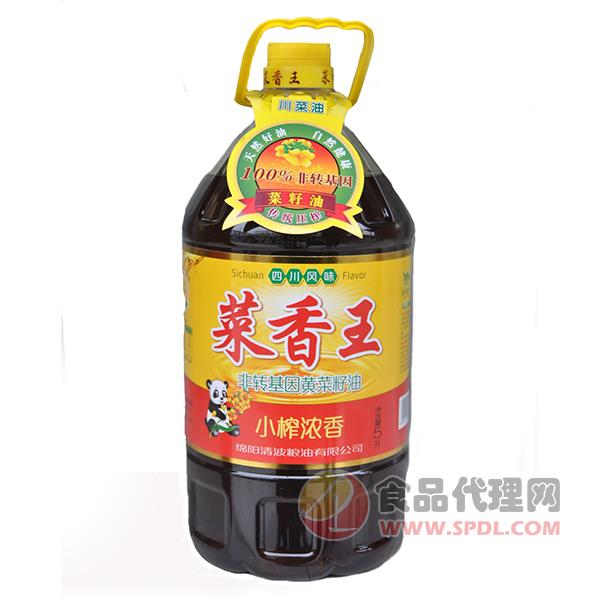 菜香王小榨浓香菜籽油5L