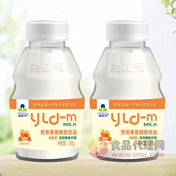 益正元营养果酱酸奶饮品黄桃味240g