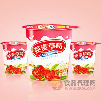 龙丹燕麦草莓风味发酵乳185g