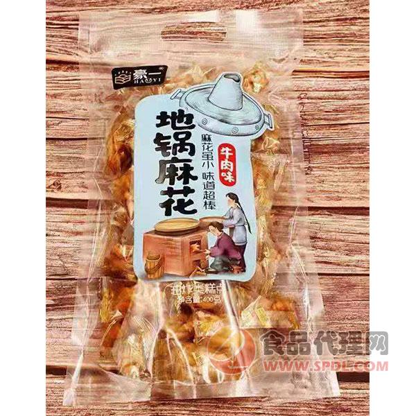 豪一地锅麻花牛肉味400g