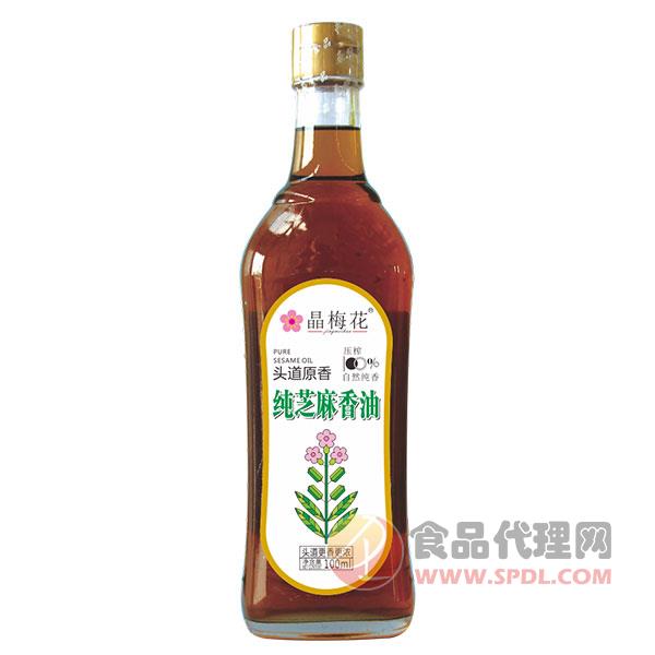 晶梅花头道原香纯芝麻香油100ml