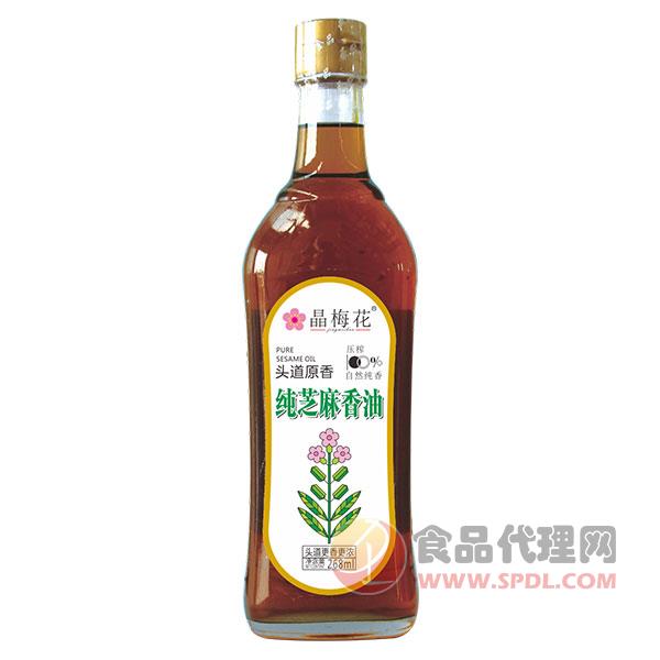 晶梅花头道原香纯芝麻香油268ml