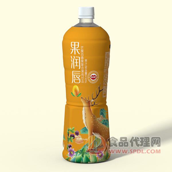 果润唇芒果百香果复合果汁饮料1.25L
