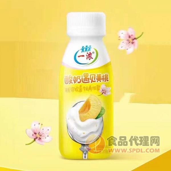 一浓酸奶饮品黄桃味318ml