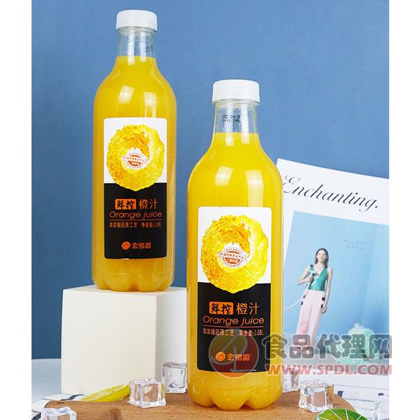 宏梦源鲜榨橙汁饮料1.08L