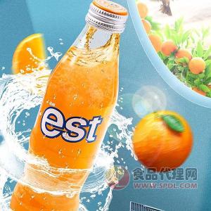 泰国est橙子味汽水250ml瓶装